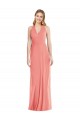 Trumpet V-Neck Soft Chiffon Long Desert Rose Formal Evening Gown / Bridesmaid Dress Barrie