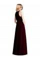 Trumpet Halter Neck Soft Chiffon Long Light Sky Blue Semi Formal Evening Dress / Bridesmaid Dress Barrie