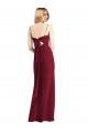 Trumpet Spaghetti Straps Soft Chiffon Long Burgundy Bridesmaid Dress Barrie