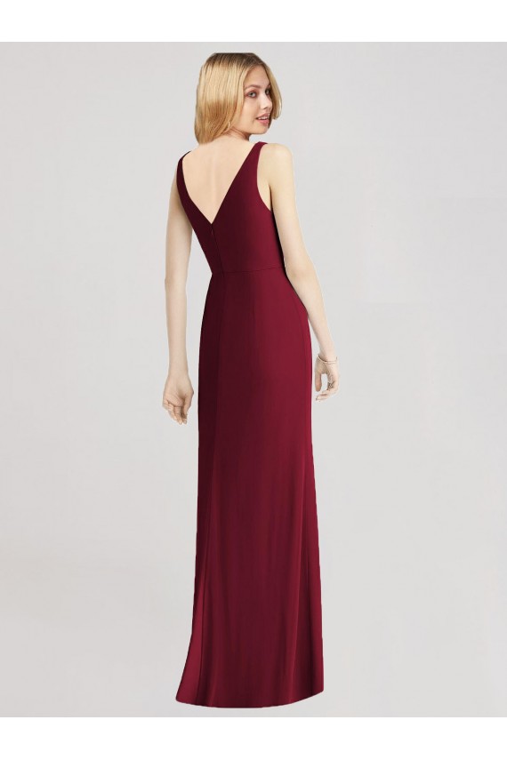 Mermaid Strapless Soft Chiffon Long Royal Blue Bridesmaid Dress Barrie