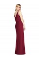 Mermaid V-Neck Soft Chiffon Long Dusty Pink Bridesmaid Dress Barrie