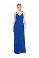 A-Line V-Neck Soft Chiffon Long Royal Blue Formal Dress / Bridesmaid Dress Barrie