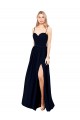 A-Line Sweetheart Soft Chiffon Long Dark Navy Formal Evening Gown / Bridesmaid Dress Barrie