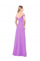 A-Line Sweetheart Soft Chiffon Long Violet Bridesmaid Dress Barrie