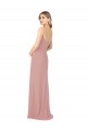 Sheath Strapless Soft Chiffon Long Dusty Pink Bridesmaid Dress Barrie