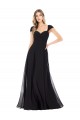 A-Line Sweetheart Soft Chiffon Long Black Bridesmaid Dress Barrie