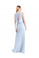 A-Line V-Neck Chiffon Long Light Sky Blue Bridesmaid Dress / Evening Gowns Barrie