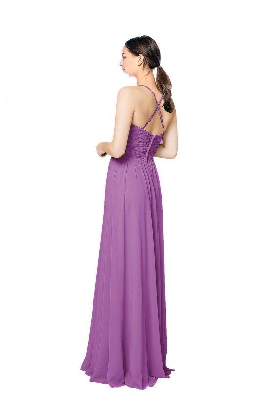 A-Line Sweetheart Soft Chiffon Long Dahlia Formal Dress / Bridesmaid Dress Barrie