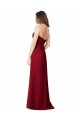 A-Line Sweetheart Chiffon Long Floor Length Burgundy Bridesmaid Dress Barrie