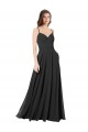 A-Line Sweetheart Soft Chiffon Long Black Formal Dress / Bridesmaid Dress Barrie