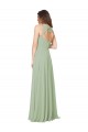 A-Line Sweetheart Soft Chiffon Long Smoke Green Formal Dress / Bridesmaid Dress Barrie