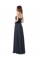 A-Line V-Neck Soft Chiffon Long Watermelon Bridesmaid Dress Barrie