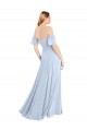 A-Line Square Neck Soft Chiffon Long Light Sky Blue Formal Dress / Bridesmaid Dress Barrie
