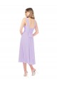 A-Line Sweetheart Soft Chiffon Midi Length Lilac High Low Bridesmaid Dress Barrie