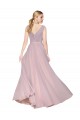 A-Line High Neck Soft Chiffon Long Primrose Formal Evening Gown / Prom Dress / Bridesmaid Dress Barrie