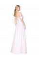 A-Line High Neck Soft Chiffon Long White Formal Evening Gown / Prom Dress / Bridesmaid Dress Barrie