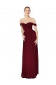 Mermaid High Neck Soft Chiffon Long Burgundy Formal Dress / Bridesmaid Dress Barrie