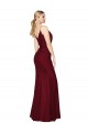 Mermaid High Neck Soft Chiffon Long Burgundy Formal Evening Gown / Prom Dress / Bridesmaid Dress Barrie
