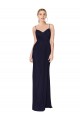 Mermaid High Neck Soft Chiffon Long Dark Navy Bridesmaid Dress / Formal Dress Barrie