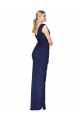 Mermaid High Neck Soft Chiffon Long Dark Navy Formal Evening Gown / Prom Dress / Bridesmaid Dress Barrie