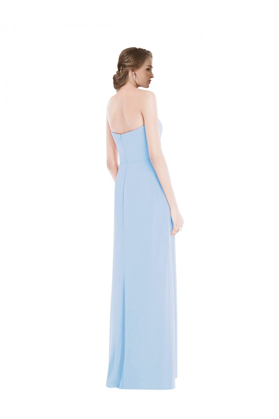 A-Line Sweetheart Soft Chiffon Long Light Sky Blue Formal Dress / Bridesmaid Dress Barrie