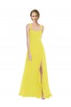 A-Line Sweetheart Soft Chiffon Long Yellow Semi Formal Evening Dress / Bridesmaid Dress Barrie