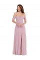 A-Line Sweetheart Soft Chiffon Long Primrose Black Tie Evening Gown / Bridesmaid Dress Barrie