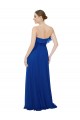 A-Line Strapless Soft Chiffon Long Royal Blue Bridesmaid Dress Barrie