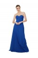 A-Line Strapless Chiffon Long Royal Blue Bridesmaid Dress / Evening Dress Barrie