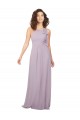 A-Line Halter Neck Chiffon Long Pink Glow Bridesmaid Dress / Evening Dress Barrie