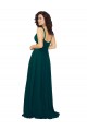 A-Line Sweetheart Soft Chiffon Long Hunter Bridesmaid Dress Barrie