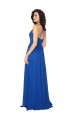 A-Line V-Neck Soft Chiffon Long Royal Blue Evening Dress / Bridesmaid Dress Barrie