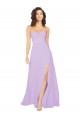 A-Line Strapless Chiffon Long Lilac Bridesmaid Dress / Evening Dress Barrie