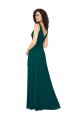 A-Line V-Neck Chiffon Long Hunter Bridesmaid Dress / Evening Gowns Barrie