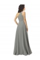 A-Line One Shoulder Soft Chiffon Long Wisteria Bridesmaid Dress Barrie