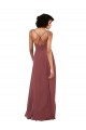 Column V-Neck Soft Chiffon Long Black Formal Evening Gown / Bridesmaid Dress Barrie