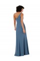 A-Line One Shoulder Soft Chiffon Long Burgundy Formal Evening Gown / Bridesmaid Dress Barrie