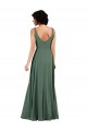 Column V-Neck Soft Chiffon Long Sea Glass Bridesmaid Dress Barrie