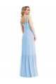 A-Line Sweetheart Soft Chiffon Long Light Sky Blue Semi Formal Evening Dress / Bridesmaid Dress Barrie