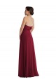 A-Line Strapless Soft Chiffon Long Burgundy Formal Evening Gown / Bridesmaid Dress Barrie