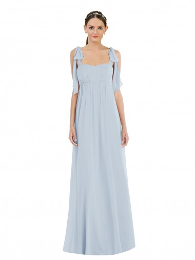 A-Line Sweetheart Soft Chiffon Long Sea Glass Semi Formal Evening Dress / Bridesmaid Dress Barrie