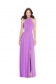 A-Line Halter Neck Soft Chiffon Long Violet Formal Evening Gown / Bridesmaid Dress Barrie