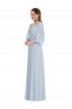 A-Line Sweetheart Soft Chiffon Long Sea Glass Formal Evening Gown / Bridesmaid Dress Barrie