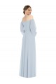 A-Line Sweetheart Soft Chiffon Long Sea Glass Formal Evening Gown / Bridesmaid Dress Barrie
