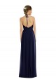 A-Line Halter Neck Soft Chiffon Long Dark Navy Semi Formal Evening Dress / Bridesmaid Dress Barrie