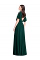 A-Line Bateau Neck Soft Chiffon Long Ever Green Semi Formal Evening Dress / Bridesmaid Dress Barrie