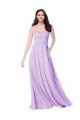 A-Line Scoop Neck Soft Chiffon Long Lilac Bridesmaid Dress Barrie