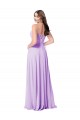 A-Line Scoop Neck Soft Chiffon Long Lilac Bridesmaid Dress Barrie