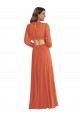 A-Line V-Neck Soft Chiffon Long Firecracker High Low Evening Gown / Bridesmaid Dress Barrie
