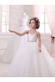 Ball Gown Sweetheart Tulle Chapel Train Ivory Flower Girl Dress Barrie
